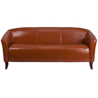Flash Furniture - Sofa en cuir cognac de la série HERCULES Imperial-Style contemporain