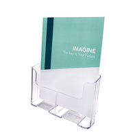 Deflecto DocuHolder Literature Holder - 1 Compartment - Magazine Size - Clear (77001)-Display a variety of literature at once, and save valuable counter space