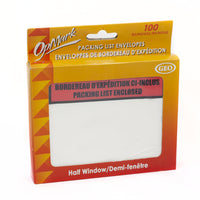 Geocan Half Window Packing Slip Envelope - 4-1/2" W x 5-1/2" L - 100 Pack-Warehouse Shipping