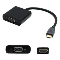 AddOn HDMI2VGA HDMI to VGA M/F Active 1080P Adapter, Black-Male to male