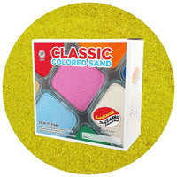 Sandtastik Classic Coloured Sand, 25 lb (11.3 kg) Box, Lime Yellow-Fine grain with natural sparkle throughout