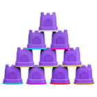 Kinetic Sand Castle Containers - Multicoloured Pack - 10 Pack-This 10-Pack includes 4.5oz (127g) containers of Kinetic Sand