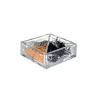 Azar Four Compartment Desk Organizer, 6" x 6" x 2", 2/Pack (556350)-Clear Crystal Styrene