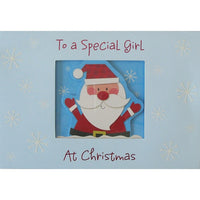 Carte de Noël, Special Girl, Père Noël dans la cheminée, Paquet de 12-Imprimé sur papier couché de première qualité