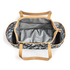 Fit + Fresh Navarto Sketch Diamonds Lunch Bag-Vegan leather top handles for a comfortable grip while toting to work, school, picnics, and more!