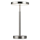 Dainolite Francine Modern Table Lamp - Satin Nickel with White Acrylic Diffuser - 10 W-Dimmable