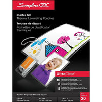 Swingline GBC Thermal Lamination Pouch Starter Kit-Durable, clear, professional finish