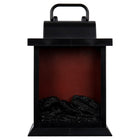 Truu Design LED Flame Lantern with Handle, 5.25 x 10 inches, Black-Material: made of high-quality, durable and lightweight plastic with a matt black finish and a clear tempered glass
