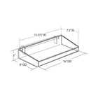 Azar Displays Open Tray, 3" x 16" x 8" , 2 Pack (556070)-Can sit on a flat surface
