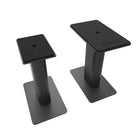 Kanto SP9 9" Tall Universal Desktop Speaker Stands with Cable Management - Black-Two top plate sizes included: 3.1" x 4.7" (8 cm x 12 cm) and 4.3" x 7.1" (11 cm x 18 cm)