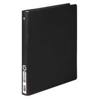 ACCO Hide Flexible Cover Round Ring Binder - 3-Ring - Letter Size - 100 Sheet Capacity - 1/2" - Black-Black , round ring 1/2" binder with 100 Sheet capacity