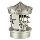 Elegance Silver Plated & Pewter Finish Carousel Money Bank-Impressive, contrasting combo of pewter/silver