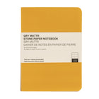 Gry Mattr Soft Cover Stone Paper Journal – A6 format – 48 pages – Yellow/Taupe – 2 Pack-A6 size (4.13 × 5.83 in)