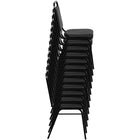 Flash Furniture HERCULES Series Trapezoidal Back Stacking Banquet Chair - Black-Black Vinyl Upholstery
