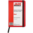 JAM Paper Hardcover Lined Notebook With Elastic Closure, Small, 3.75 x 5.63 Journal, Red, 2 Pack (340526612g)-2 per pack