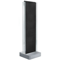 Azar Displays 2-Sided Pegboard Floor Display, C-Channel Sides, Studio Base, Black (700778-BLK)-Pegboard display fixture