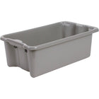 Lewis Bins+ Polylewton Stack-N-Nest Containers, 21.0" x 17.0", Grey, 5 Pack-Injection moulded from high-impact polyolefins