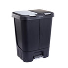 Step N' Sort Dual Trash and Recycling Bin - 40 L - Black-Slow close lid function