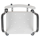 Flash Furniture HERCULES Series Adjustable Bath & Shower Chair - Quick Release - White (DCHY3523LWH)-Sanitize with water based cleaner