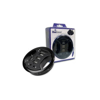 BlueDiamond USB 2.0 3" In-desk Hub with Card Reader, 3 Port-Works with all USB 1.1 and 2.0 devices