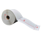 Premium Tape 4" x 8" (102 mm x 203 mm) Thermal Transfer Labels - 1" (25 mm) Core - 12 Rolls-White