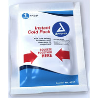 Dynarex 4511 Instant Cold Ice Packs, 4" x 5", 24 Pack-Ideal for reducing swelling, minor sprains, burns, nosebleeds and headaches
