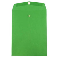 JAM Paper 10 x 13 Open End Catalog Envelopes with Clasp Closure, Brite Hue Green Recycled, 100 Pack (87519)-Christmas green