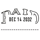 Trodat Manual Paid Text Dater-Reads PAID with date in 4mm lettering