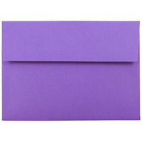 JAM Paper A7 Invitation Envelopes, 5.25 x 7.25 Brite Hue Violet Purple Recycled, 100 Pack (80278g)-Violet