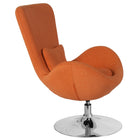 Chaise d’appoint salon-réception de série Egg en tissu orange (CH-162430-OR-FAB-GG)-Rembourrage en tissu orange