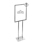 Azar Displays Single Frame Easel Display (300702)-Chrome Metal