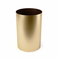 Umbra Metalla Trash Can - Matte-Bras - 4.5 Gallon (17 L) Capacity-Trash Can