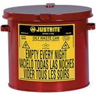 Justrite Oily Waste Cans, 2 Gal, 9 5/8" x 9 1/8", Red-Colour: Red