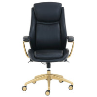 Beautyrest Charlotte Manager's Chair - Black-Beautyrest Pocketed Coil Technology offers maximum comfort
