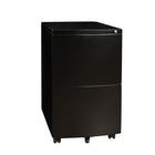 Heartwood 100-MMPFF Metal Mobile File-File Pedestal, Black-Mobile file-file metal pedestal includes two file drawers that fit either legal or letter size files