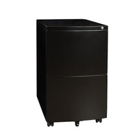 Heartwood 100-MMPFF Metal Mobile File-File Pedestal, Black-Mobile file-file metal pedestal includes two file drawers that fit either legal or letter size files