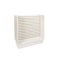 Can-Bramar Econoline Slatwall Merchandiser, 48" x 24" x 54", White-Dimensions: 48" x 24" x 54"