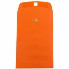 JAM Paper - Enveloppes Colourées pour catalogue à extrémité ouverte - 6 x 9 - avec fermeture à fermoir - orange recyclé - paquet de 50-Enveloppe à fermoir orange