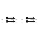 Brady, Pipe Marker, 7" W x 1-1/8" H, 1" - 2-1/2" Pipe Dia., Black On White - 36 Pack-Colours Black on White
