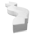 Flash Furniture HERCULES Alon Series Melrose LeatherSoft Reception Configuration, 8 Pieces, White-Modular components make reconfiguring easy with endless possibilities