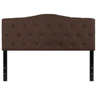 Flash Furniture Cambridge Tufted Upholstered Queen Size Headboard - Dark Brown Fabric-Contemporary Style