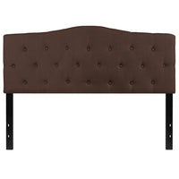 Flash Furniture Cambridge Tufted Upholstered Queen Size Headboard - Dark Brown Fabric-Contemporary Style