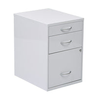 OSP Designs – Classeur de rangement HPBF-11, 22 po, blanc-Tiroir pour crayons, tiroir standard et tiroirs-classeur