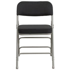 Flash Furniture HERCULES Series Premium Curved Triple Braced & Double Hinged Black Pin-Dot Fabric Metal Folding Chair-Set of 4 Padded Metal Folding Chairs