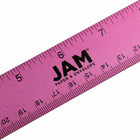 JAM Paper Stainless Steel Ruler with Non-Skid Backing - 12" - Fuchsia - 12 Pack-Ruler is semi flexible, has rounded corners and features a non-skid cork backing so it will stay put when used on all surfaces