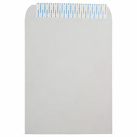 JAM Paper Open End Envelopes with Peel and Seal - 10" x 13" - Light Grey Kraft - 25 Pack -Colour: Grey 