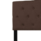 Flash Furniture Cambridge Tufted Upholstered Queen Size Headboard - Dark Brown Fabric-Dark Brown Fabric Upholstery