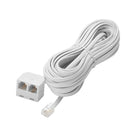 Basic Tech Line Cord with Duplex 25Ft - White-25 feet long