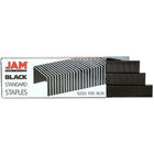 JAM Paper - Ensemble de travail et de bureau, agrafeuse et boîte d’agrafes, noir et noir (3375BKBK)-Les agrafeuses sont très robustes et durables! Fait de plastique rigide de haute qualité avec un fini lisse et une base en caoutchouc qui empêche le glissement