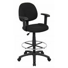 Nicer Furniture Fabric Drafting Chair - Adjustable Arms-Contoured seat and backrest designed to reduce back strain and support proper posture